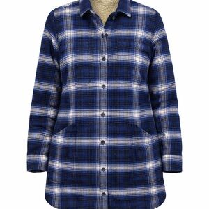 L.L.Bean women's sherpa-lined flannel shirt jacket, shacket small
